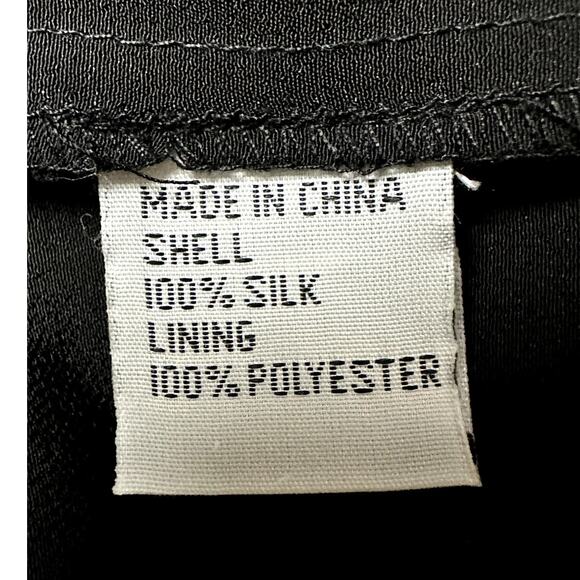 Talbots !00% Silk Black Beaded Sequins Festive Evening Party Formal Size 16W Top - Picture 10 of 11